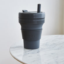 Load image into Gallery viewer, Stojo Large Collapsible Cup with Straw